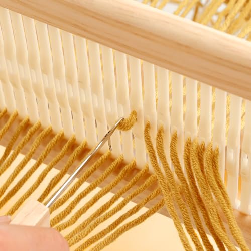 WILLOWDALE 12 Inches Rigid Heddle Loom, Weaving Loom Kit with Shed Stick, Wooden Multi-Craft Weaving Loom for Adults, Threads Warping Frame with Pegs and Yarn Stand, Frame Loom for Beginner - Image 4
