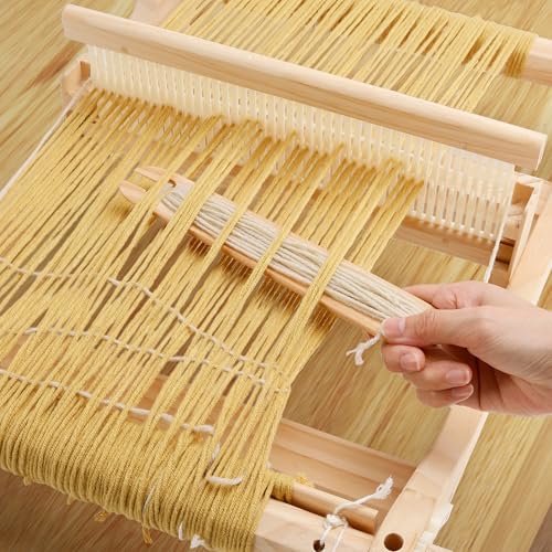 WILLOWDALE 12 Inches Rigid Heddle Loom, Weaving Loom Kit with Shed Stick, Wooden Multi-Craft Weaving Loom for Adults, Threads Warping Frame with Pegs and Yarn Stand, Frame Loom for Beginner - Image 5