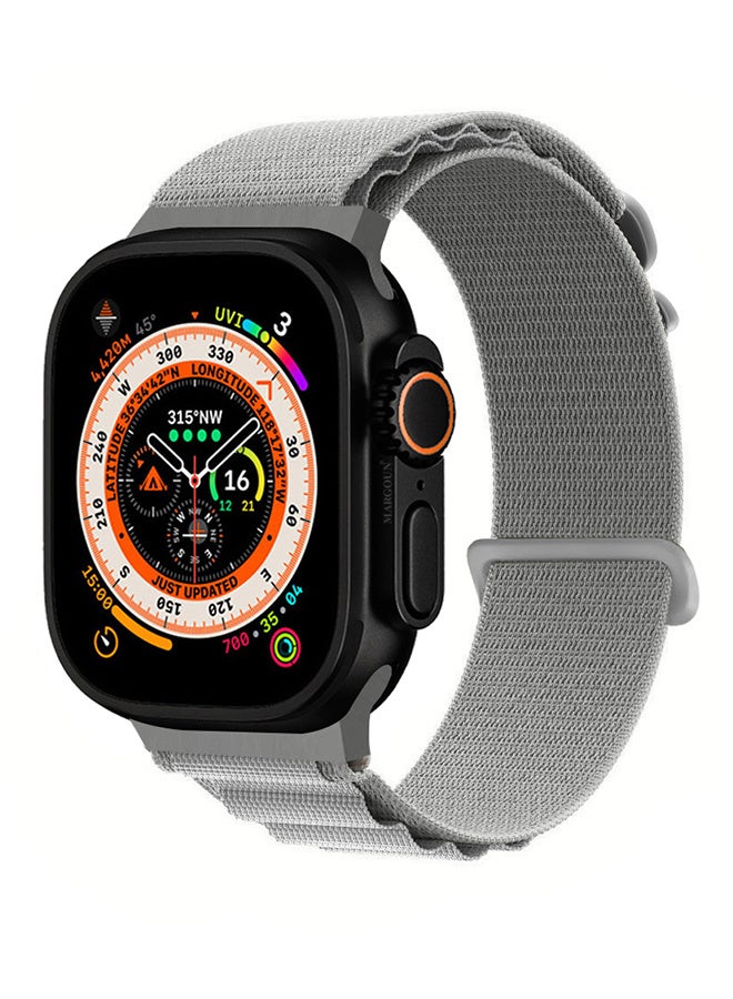 Replacement Band for Apple Watch Band 49mm 46mm 45mm 44mm - Alpine Loop Band for Women Men - Adjustable With Metal G-Hook Strap For iWatch Ultra Series SE 8/7/6/5/4/3/2/1 - Grey - Image 5