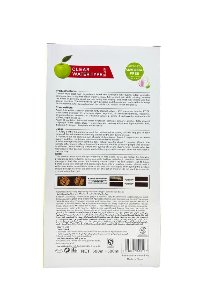 ابل  صبغة شعر خالية من الأمونيا بنكهة التفاح 500 مل + 500 مل 72 ساعة - Image 2