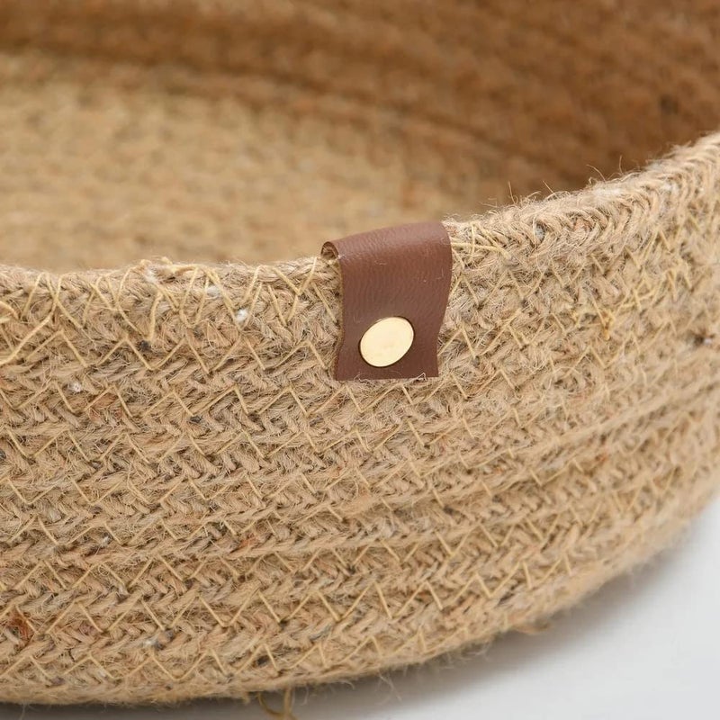 pepme pepme Jute Tiny Round Basket Beige Small 9x25 inches Q  - Image 4