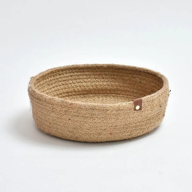 pepme pepme Jute Tiny Round Basket Beige Small 9x25 inches Q  - Image 2