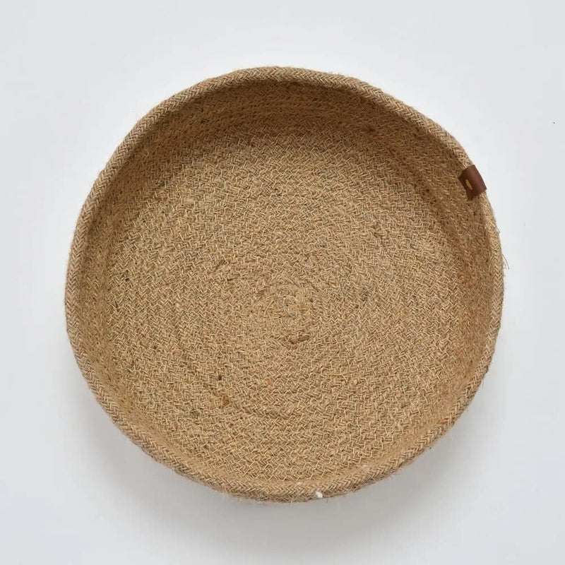 pepme pepme Jute Tiny Round Basket Beige Small 9x25 inches Q  - Image 3