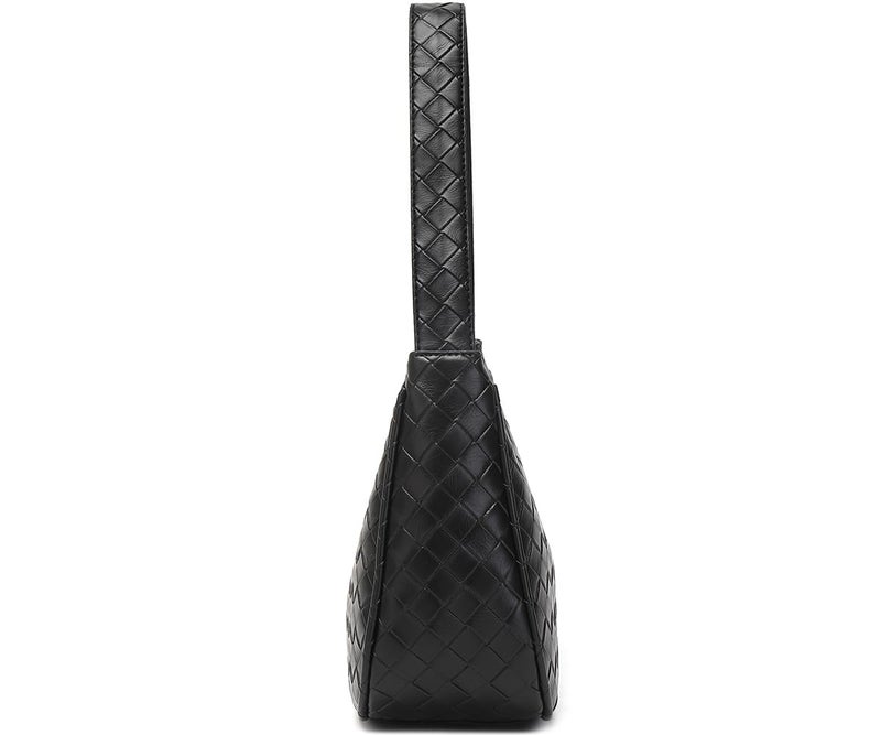 CYHTWSDJ Shoulder Bags for Women, Cute Hobo Tote Handbag Mini Clutch Purse with Zipper Closure (BZ black) - Image 3