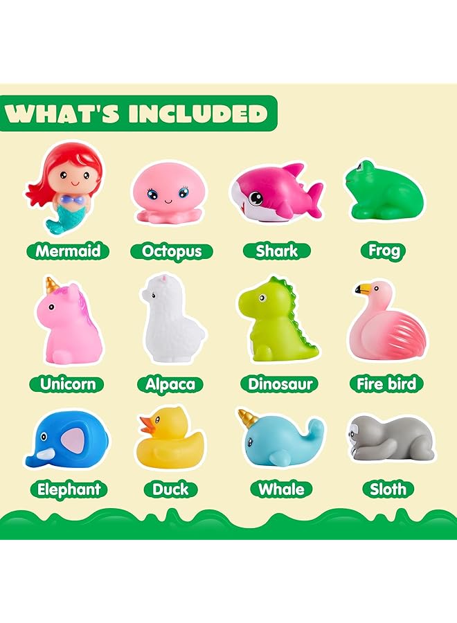 JOYIN 12Pcs 2.5'' Light Up Bath Toys Kids Toddler Flashing Colorful Led Light Bathtub Toys Baby Bathtime Floating Toys Infant Boy Girl Shower Toys For Birthday Swimming Pool Party - Image 2