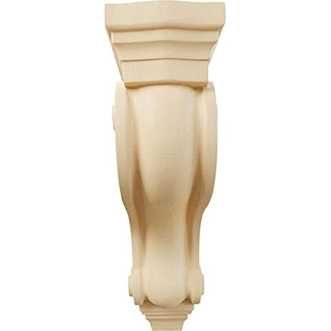 COR03X08X13TSMA 3 7/8-INCH W X 8-INCH D X 13-INCH H BOSTON TRADITIONAL SCROLL CORBEL, MAPLE - Image 2