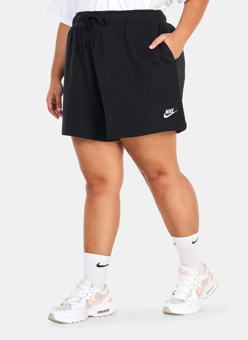 Nike Women's Club Fleece Mid-Rise Shorts (Plus Size)