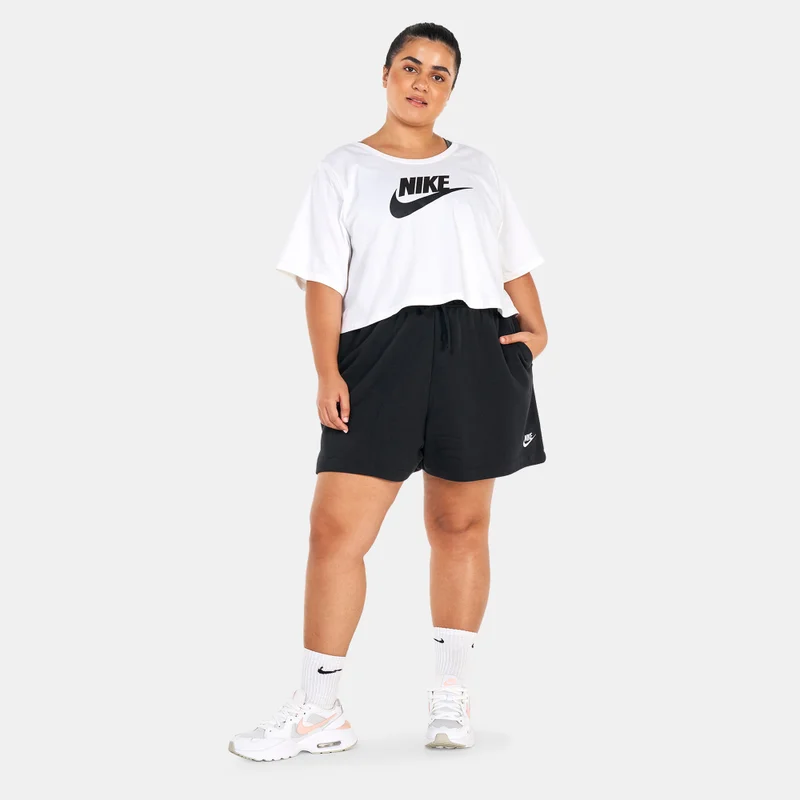 Nike Women's Club Fleece Mid-Rise Shorts (Plus Size)