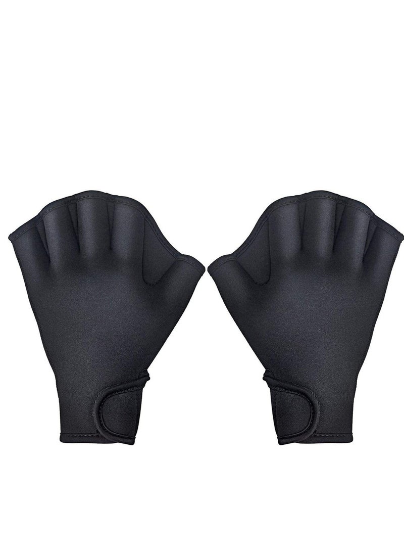KASTWAVE - Aquatic Gloves For Helping Upper Body Resistance, Webbed Swim Gloves With Wrist Strap, Well Stitching, No Fading, Sizes For Men Women Adult Children Aquatic Fitness Water Resistance Training - Image 1