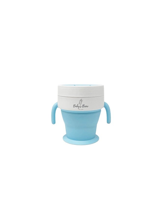 Baby's Brew The 2 in 1 Collapsible Snack and Straw Cup -Blue - Image 4