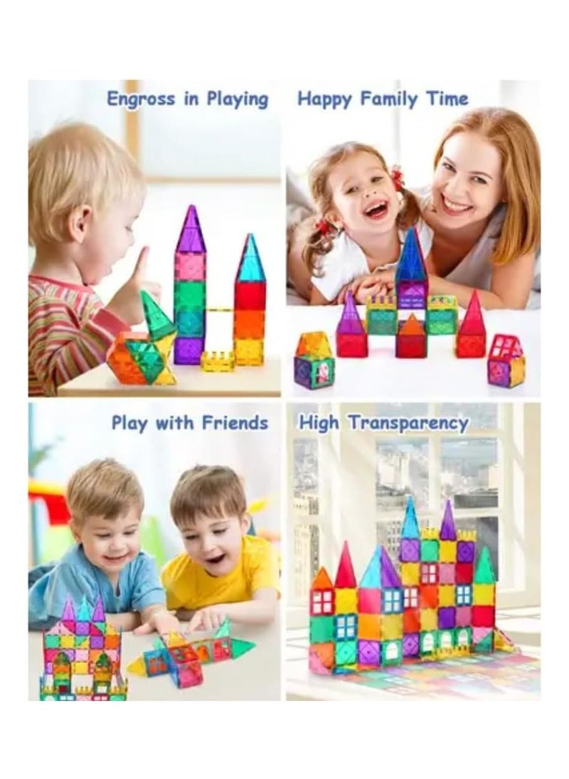 60 Pcs Magnetic Building Blocks 3D Kids Building Blocks Set Magnetic Building Construction Educational STEM Toys for Toddler