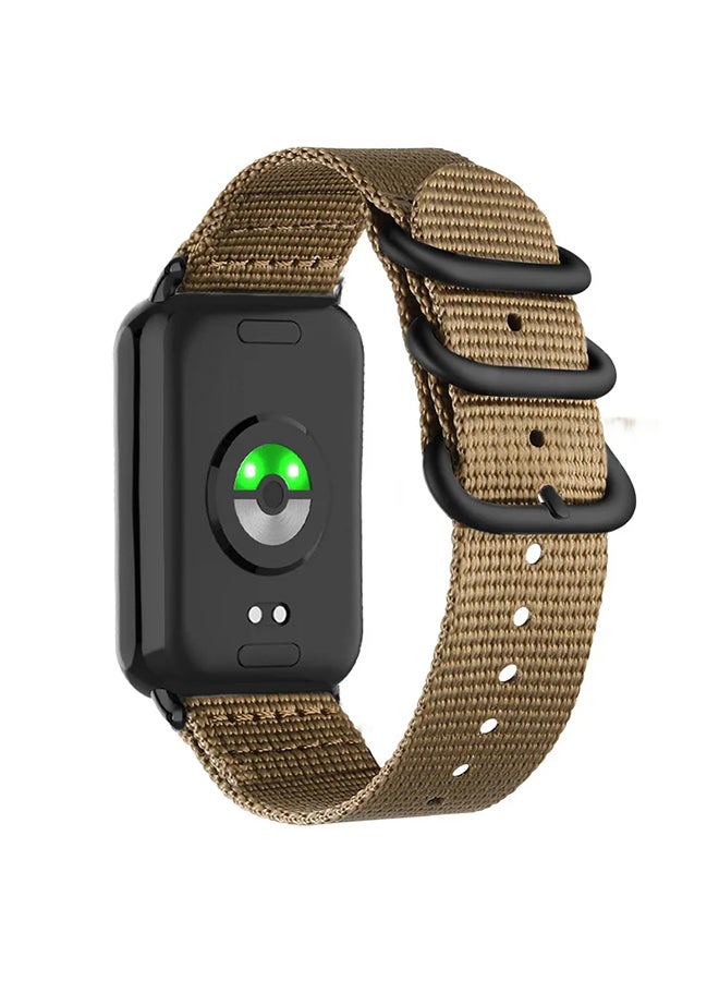 O Ozone Woven Nylon Strap Compatible With Xiaomi Smart Band 8 Pro , Quick Release Replacement Watch Bands for Men and Women - Beige - Image 1