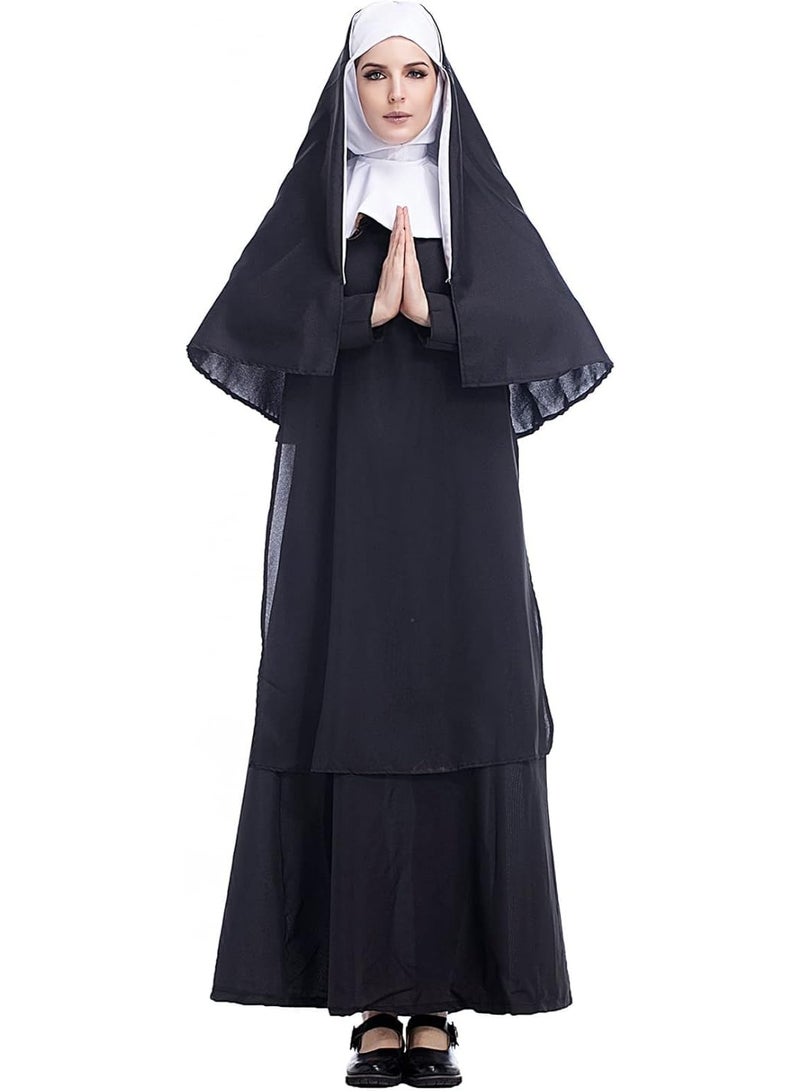 NIBEMINENT Nun Costume for Women Halloween Mother Superior Cosplay Costume Adult - Image 1