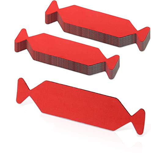 Ehdis شريط فلت سqueegee من EHDIS مع شريط عازل من الفينيل، قماش فلت مسبق القطع ذاتي اللصق لاداة تطبيق سqueegee، طبقة EVA غير خادشة، فلت ناعم وسلس، 20 قطعة/عبوة (أحمر) - Image 1