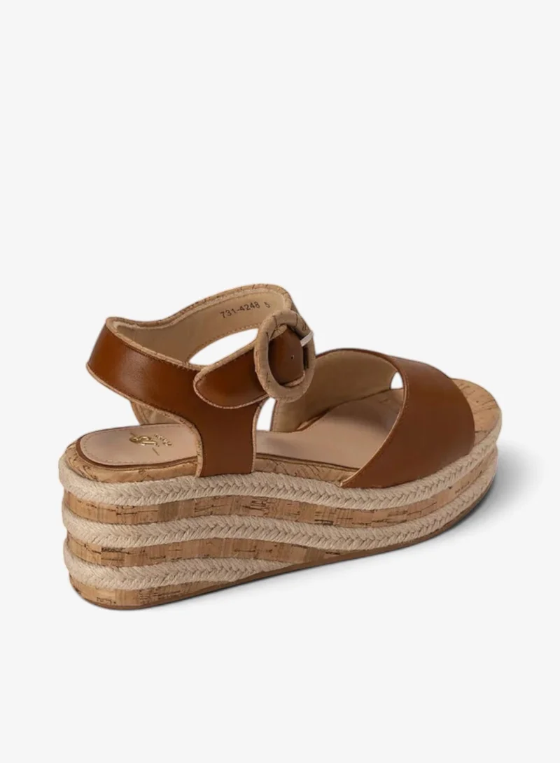 Bata Brown Platform Strap Wedge Sandals for Women | Best Price UAE