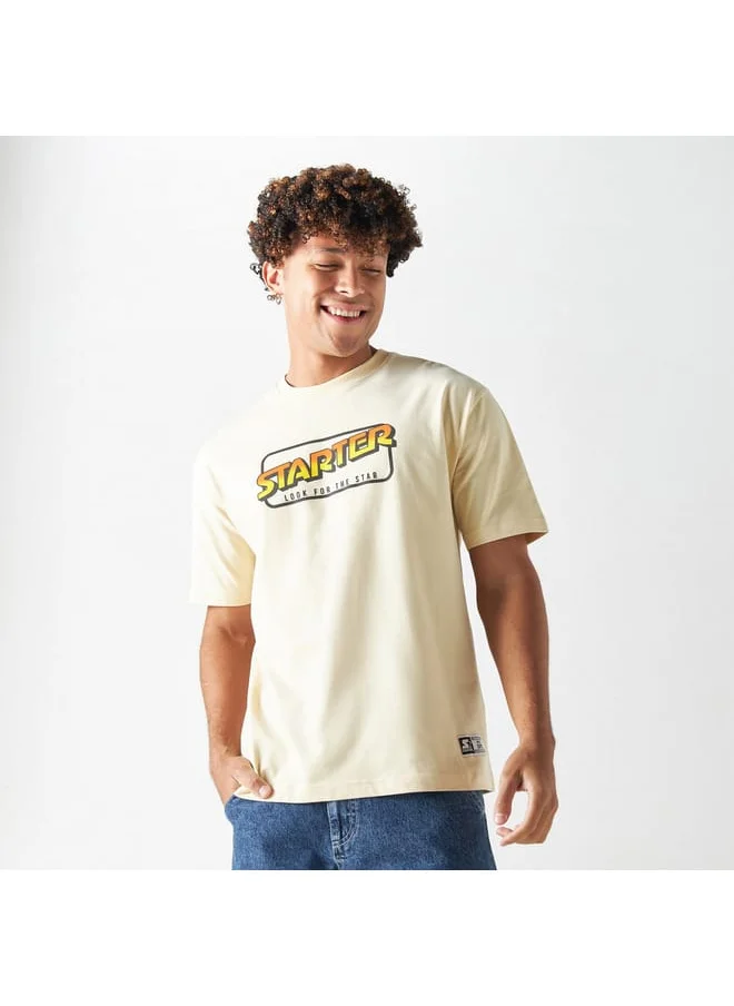 STARTER Starter Print Crew Neck T-shirt with Short Sleeves