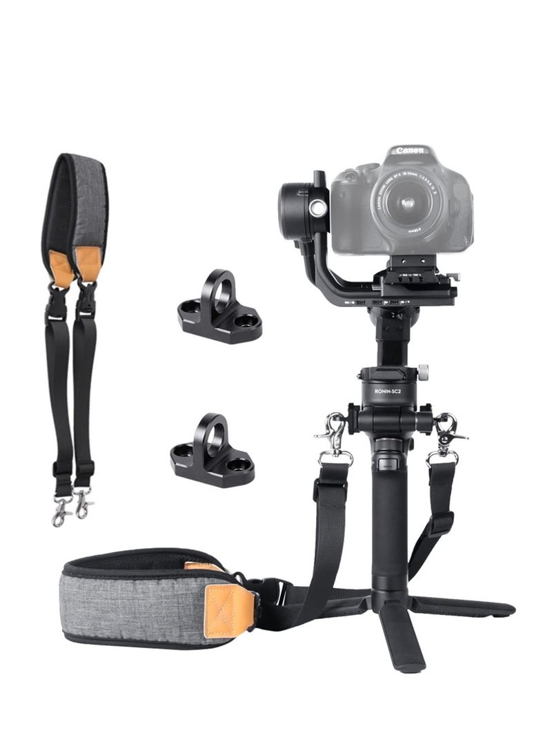 Dual Metal Hook Strap Stress Reliever Shoulder Belt Lanyard for RS 2/RSC 2/Ronin-S/Ronin-SC Thick Soft Comfortable Dense-weavening Nylon Strap Quick Assembly & Disassembly  - Image 1