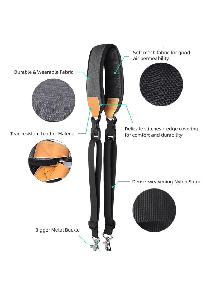 Dual Metal Hook Strap Stress Reliever Shoulder Belt Lanyard for RS 2/RSC 2/Ronin-S/Ronin-SC Thick Soft Comfortable Dense-weavening Nylon Strap Quick Assembly & Disassembly  - Image 2