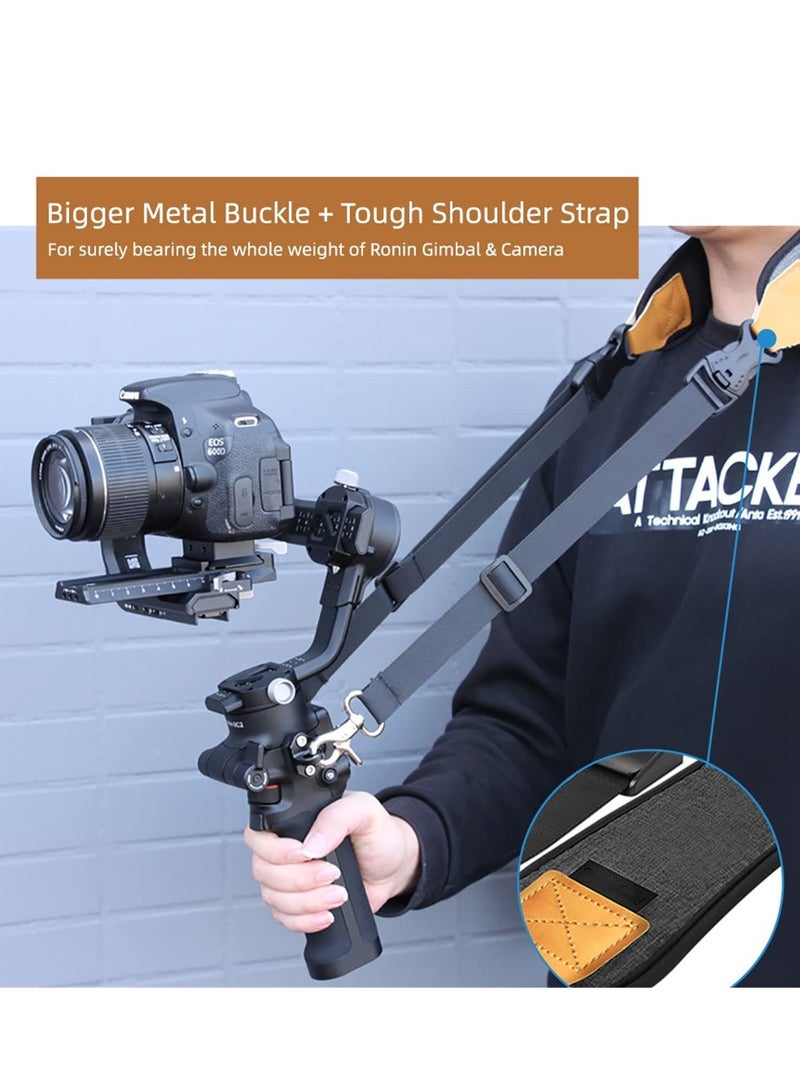 Dual Metal Hook Strap Stress Reliever Shoulder Belt Lanyard for RS 2/RSC 2/Ronin-S/Ronin-SC Thick Soft Comfortable Dense-weavening Nylon Strap Quick Assembly & Disassembly  - Image 5