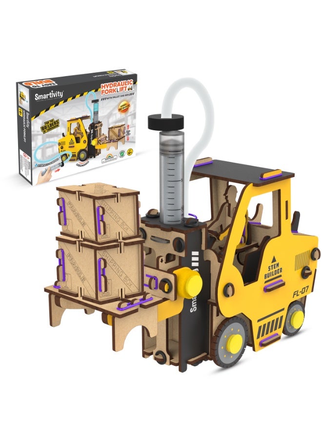 Smartivity Hydraulic Forklift I Contruction Toy Vehicle For Kids 6-14 Years Old Birthday Gifts Boys & Girls|Diy Stem Educational Science 6,7,8,9,10,11,12,13,14 Car - Multicolor - Image 1