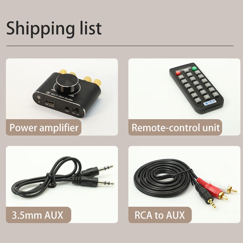 100W+100W BT 5.1 Wireless Audio Power Amplifier Portable Sound Amplifier Speaker Amp for Car and Home - Image 2