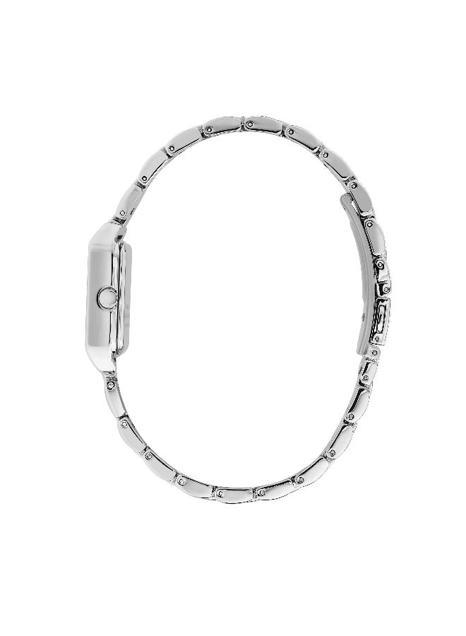 B&G Women's Pink Rectangular Analog Dial with Silver Stainless Steel Band Watch - 31mm - R3853324502 - Image 3