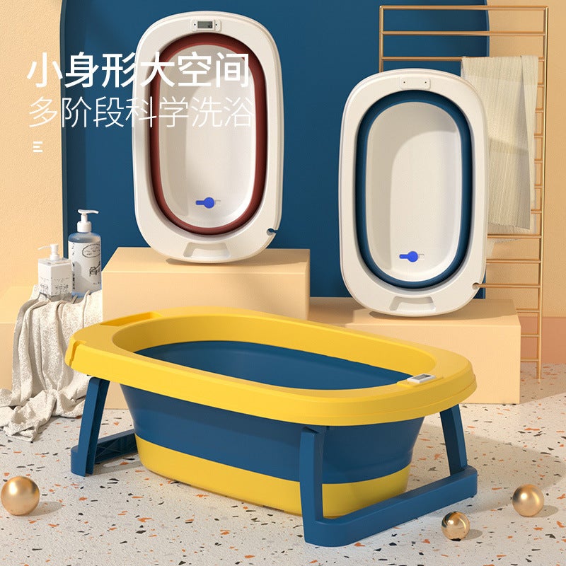 Baby Foldableing Bathtub For Kidsren And Toddlers Sitting And Lying Large Baby Bath Tub Kidsren'S Home Newborn Kidsren'S Supplies - Image 2