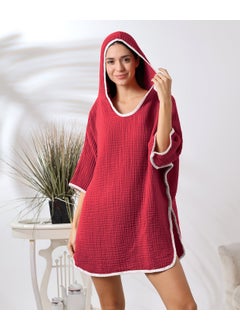 Destiny Hometex 4 Layer Muslin Hooded Adult Women's Poncho  - Image 2