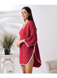 Destiny Hometex 4 Layer Muslin Hooded Adult Women's Poncho  - Image 5