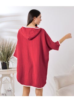 Destiny Hometex 4 Layer Muslin Hooded Adult Women's Poncho  - Image 3