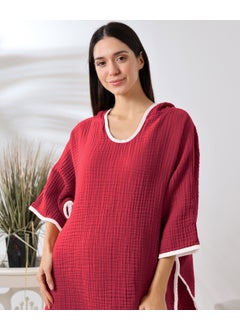 Destiny Hometex 4 Layer Muslin Hooded Adult Women's Poncho  - Image 4