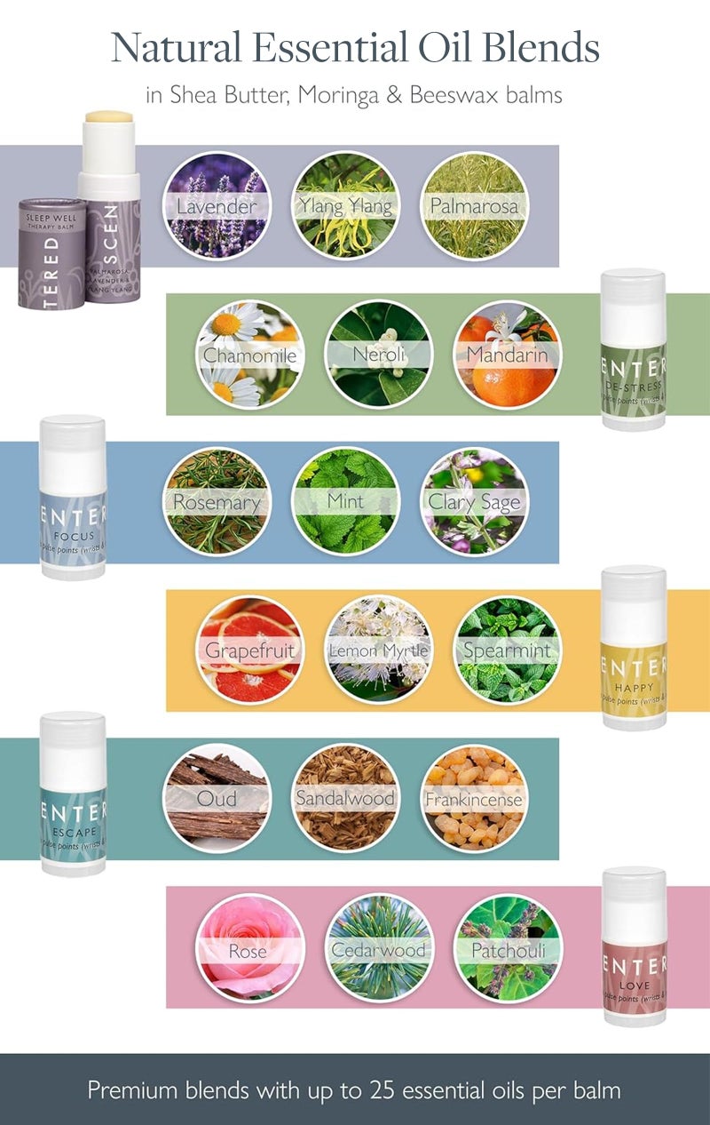 Scentered Aromatherapy Gift Set, Roll On Essential Oil Balms for Sleep, Stress-Relief, Focus, Mood Boost, Calm & Emotional Balance - Relaxing Gifts for Women - Daily Ritual - Image 4