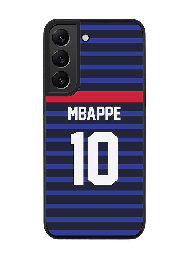 Stylizedd Rugged Black edge case for Samsung Galaxy S21 5G Slim fit Soft Case Flexible Rubber Edges Anti Drop TPU Gel Thin Cover - Football Team - France Player Name - Mbappe - Image 1