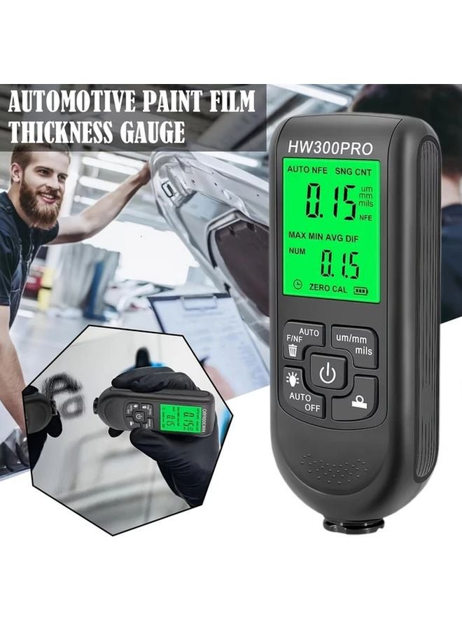Black Automotive Paint Film Thickness Gauge 0 2000UM Digital Coating Tester - Image 2