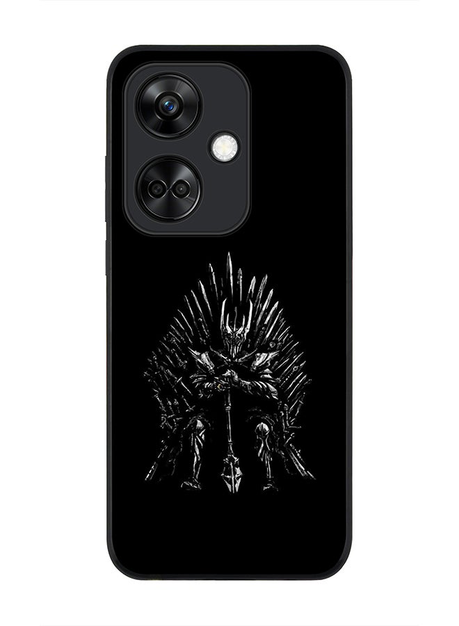 Stylizedd Rugged Black Edge case for OnePlus Nord CE3 Custom Slim fit Flexible Anti Drop Thin Phone Case Cover - GOT One Throne - Image 1