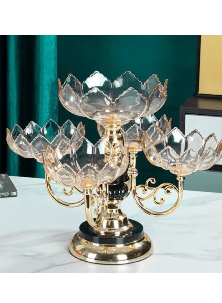 شياله  دواره للفاكهه والكحك والبسكوت او الشيكولاته والمكسرات خامه اكليريك شبيه الزجاج - Image 4