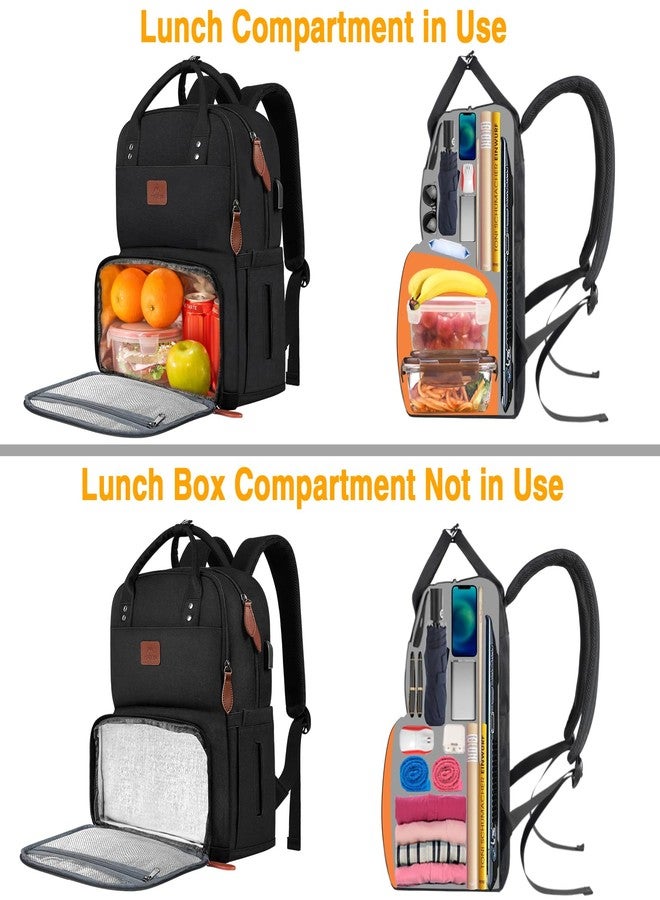 MATEIN 17 Inches Lunch Bookbag for Students, Extra Large Lunch Box with Insulated Cooler Compartment, Water Resistant Laptop Backpack with USB Charging Port for School College Work Picnic Beaches - Image 5