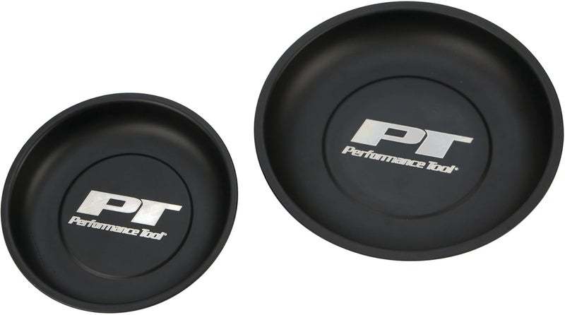 Performance Tool W1280 Magnetic Parts Tray Tool Set for Garages and Workshops, Black, 2 pieces - Image 1