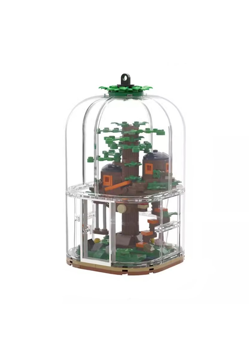 Children's Self-assembly Small Particle Toy Building Blocks Mini Tree House Model Hand-made Creative Puzzle Toys  - Image 1