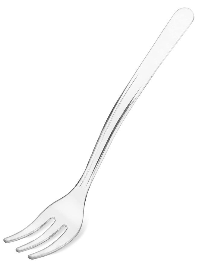 LSR LORESO Tasting Mini Forks 50CT - LORESO Clear Small Plastic Forks For Fruit, Dessert and Frozen cakes, BPA Free, Reusable 3.8 Inches - Pack of 50 - Image 5