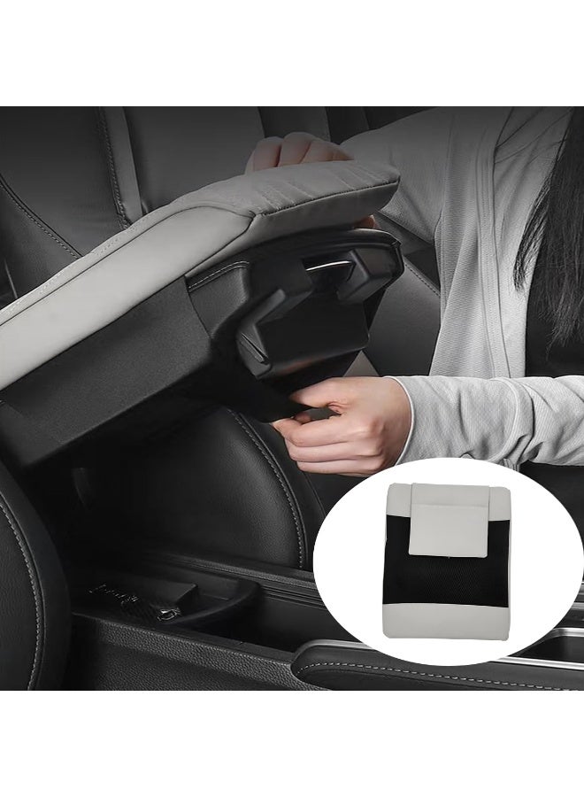 3XR Universal Car Armrest Cover with Memory Foam Cushion, Center Console Arm Rest Pad Protector, Waterproof PU Leather, Anti-Wear Elbow Support Pad for Car, SUV, Sedan, Truck, Jeep, Interior Accessories, 5412 - grey - Image 4