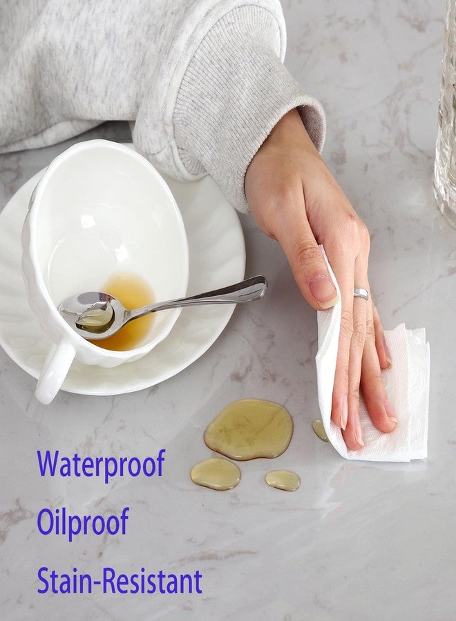 Walrus Clear Round Plastic Tablecloth Protector with Lace Around Waterproof Oil-Proof PVC Table Cloth Stain-Resistant Wipeable Table Cover for Round Table - Image 4