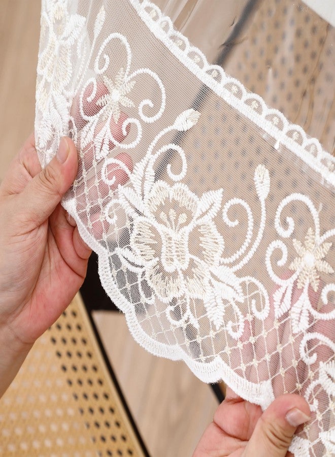 Walrus Clear Round Plastic Tablecloth Protector with Lace Around Waterproof Oil-Proof PVC Table Cloth Stain-Resistant Wipeable Table Cover for Round Table - Image 2