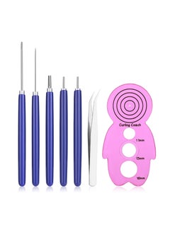 Paper Quilling Tools Slotted Kit, Assorted Sizes Rolling Curling Quilling Needle Pen for Art Craft Diy Paper Card Making Project Tools Multifunction Slotted Quilling Tool Set, for Beginners(7 Pcs )