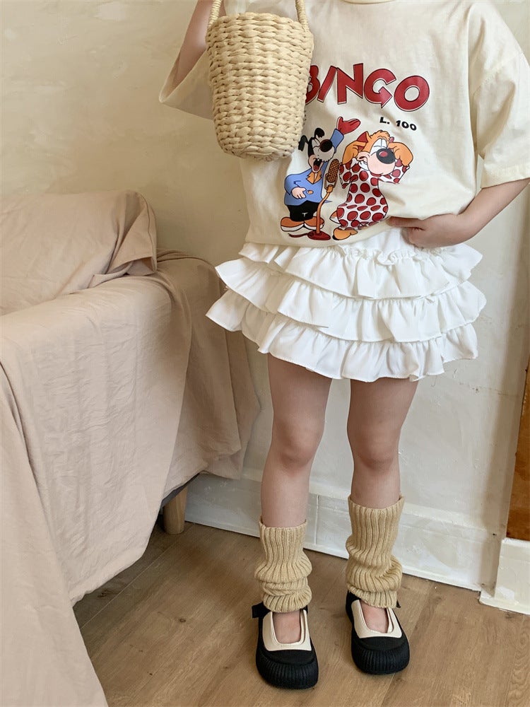 South Korea Dress Girl'S Ballet Cake Skirt Children'S A- Line Skirt Poncho Skirt - Image 2