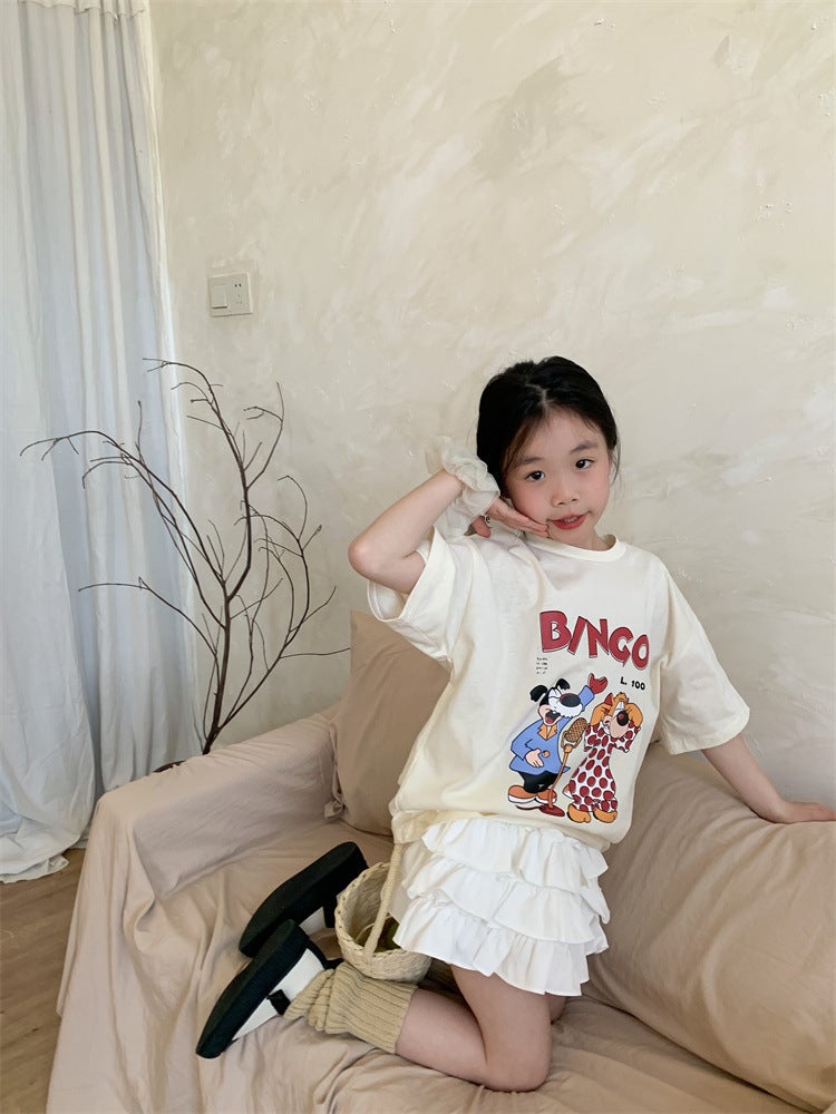 South Korea Dress Girl'S Ballet Cake Skirt Children'S A- Line Skirt Poncho Skirt - Image 3