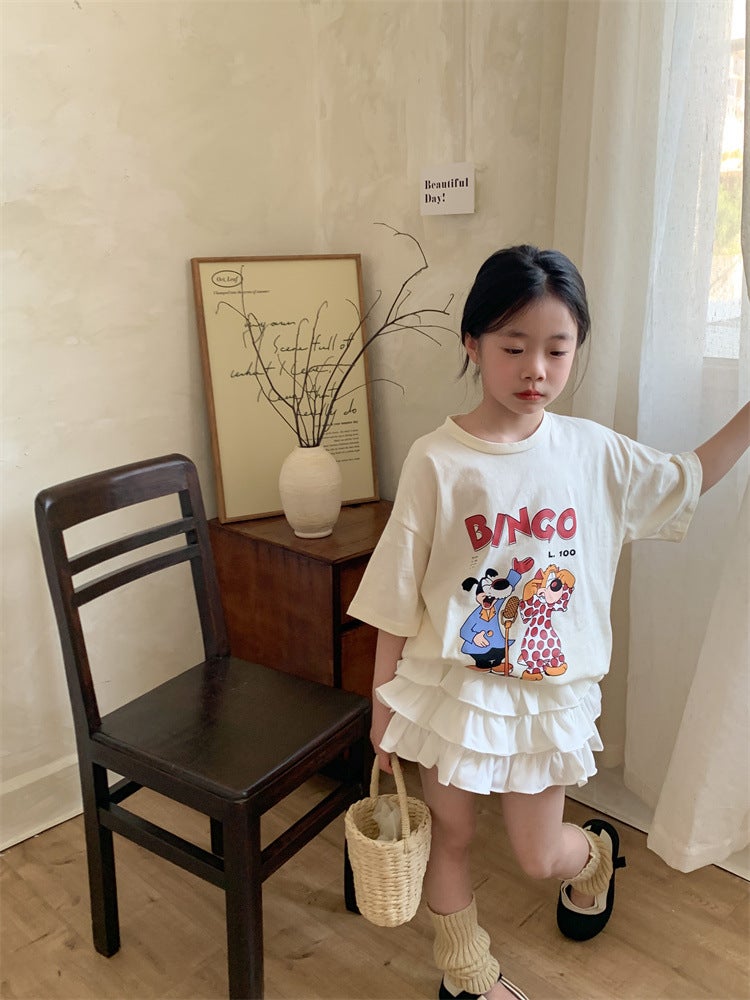 South Korea Dress Girl'S Ballet Cake Skirt Children'S A- Line Skirt Poncho Skirt - Image 1
