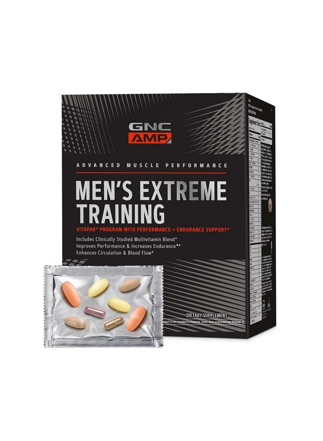 GNC AMP Men’s Extreme Training Vitapak Program, 5 Products in 1, Convenient Vitamin Pack for Performance & Endurance, Adult Multivitamin, Proven Ingredients, Caffeine, Nitric Oxide, 30 Day Supply - Image 1