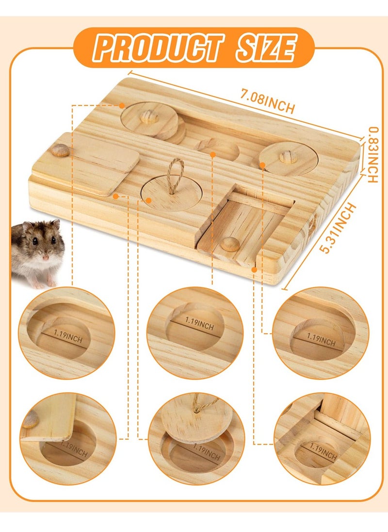 Generic - 6 in 1 Interactive Foraging Toys for Hamsters Rabbits and Small Pets Mental Stimulation Enrichment Play - Image 1