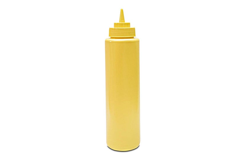 THW 36 oz 1 LTR Plastic Squeeze Bottles for Ketchup BBQ Sauce Syrup Condiments Mustard Mayo Hot Sauce Olive Oil Dressing Yellow Pack of 6 Pieces - Image 2
